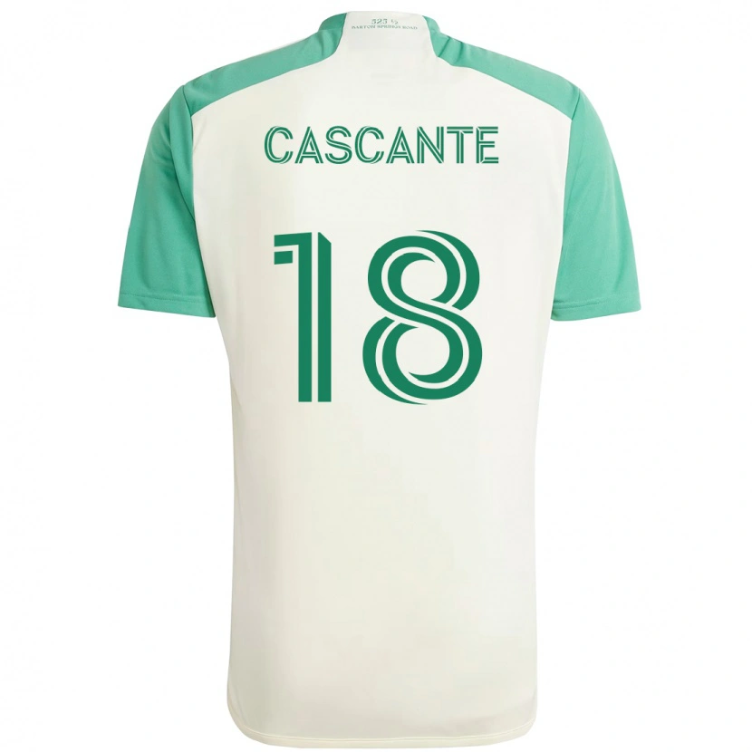 Danxen Donna Maglia Julio Cascante #18 Bianco Verde Kit Gara Away 2025/26 Maglietta
