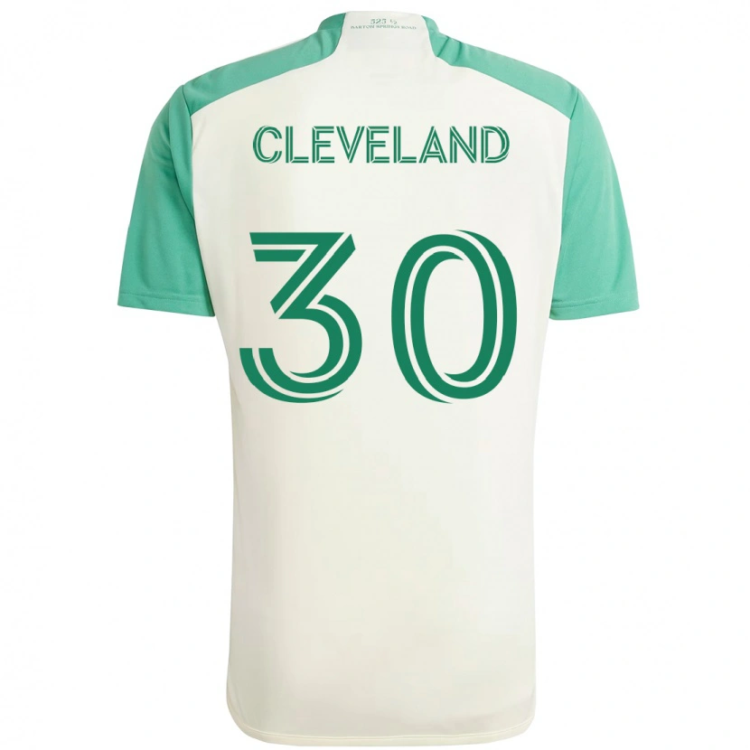 Danxen Donna Maglia Stefan Cleveland #30 Bianco Verde Kit Gara Away 2025/26 Maglietta