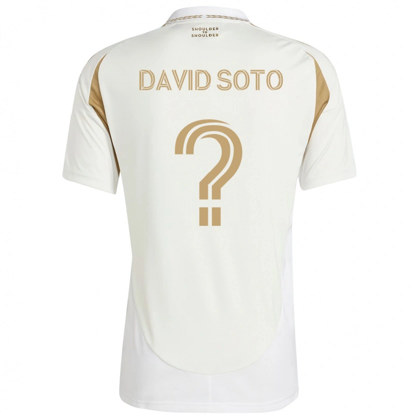 Danxen Donna Maglia David Soto #0 Bianco Marrone Kit Gara Away 2025/26 Maglietta