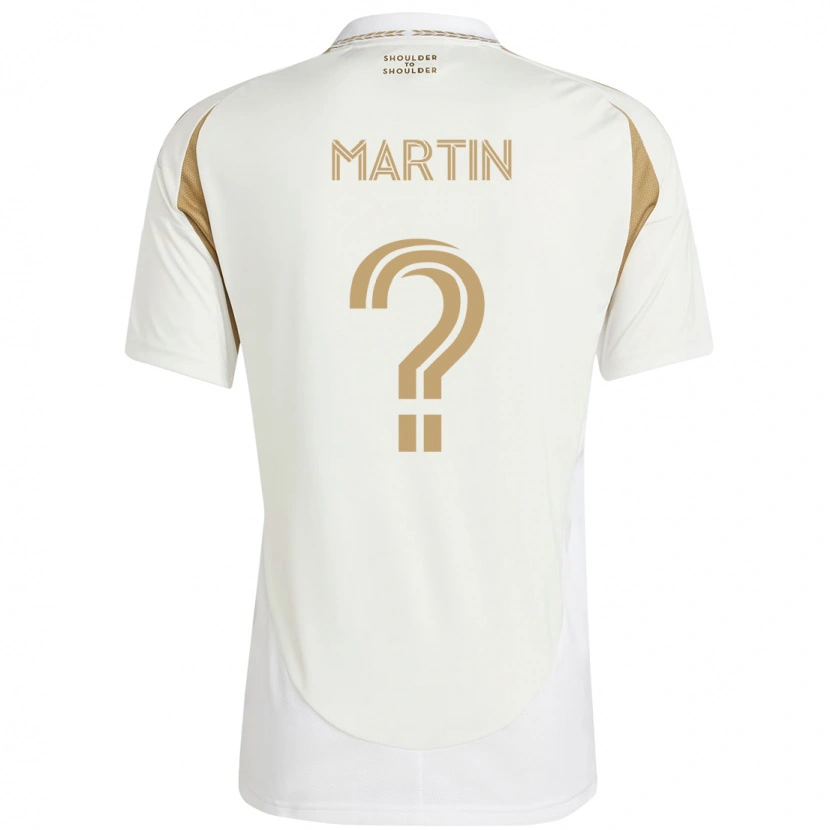 Danxen Donna Maglia Aidan Martin #0 Bianco Marrone Kit Gara Away 2025/26 Maglietta