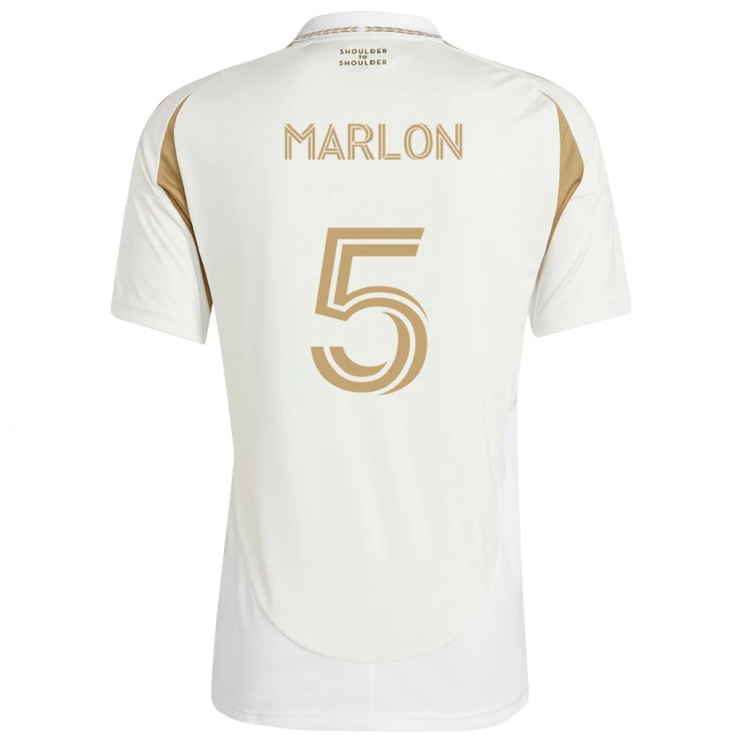 Danxen Donna Maglia Marlon #5 Bianco Marrone Kit Gara Away 2025/26 Maglietta