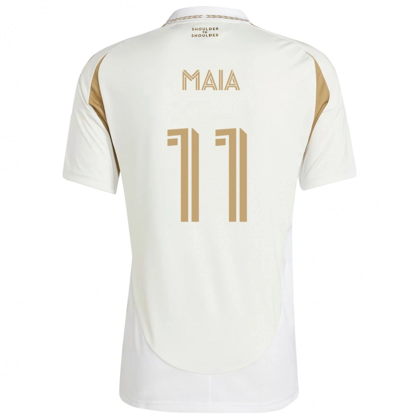 Danxen Donna Maglia Matheus Maia #11 Bianco Marrone Kit Gara Away 2025/26 Maglietta