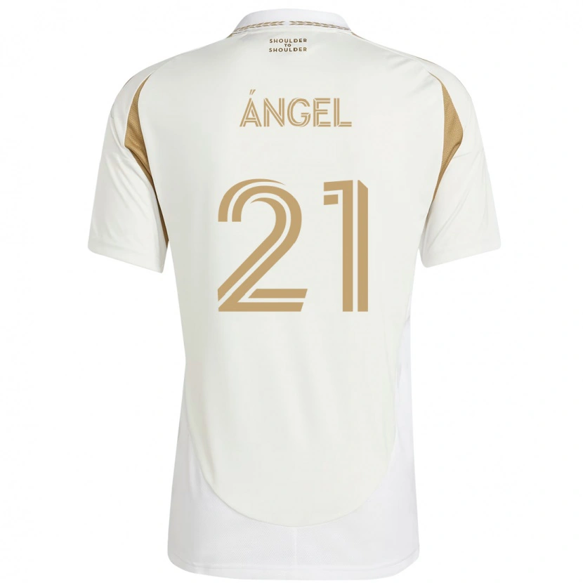 Danxen Donna Maglia Tomás Ángel #21 Bianco Marrone Kit Gara Away 2025/26 Maglietta
