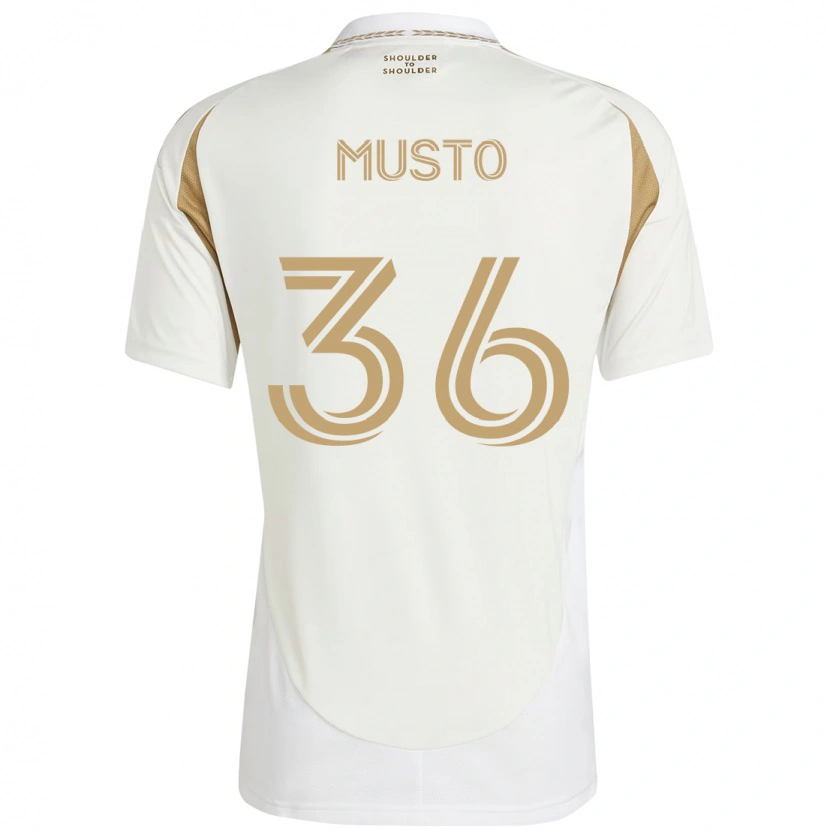 Danxen Donna Maglia Tommy Musto #36 Bianco Marrone Kit Gara Away 2025/26 Maglietta