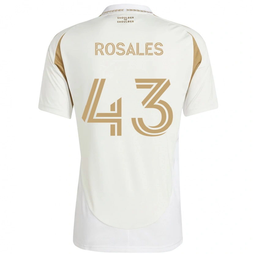 Danxen Donna Maglia Diego Rosales #43 Bianco Marrone Kit Gara Away 2025/26 Maglietta