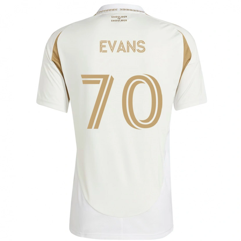 Danxen Donna Maglia Matthew Evans #70 Bianco Marrone Kit Gara Away 2025/26 Maglietta
