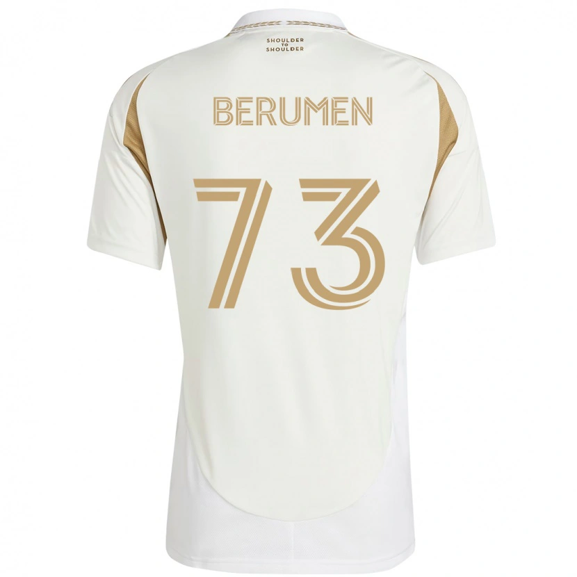 Danxen Donna Maglia Eddy Berumen #73 Bianco Marrone Kit Gara Away 2025/26 Maglietta