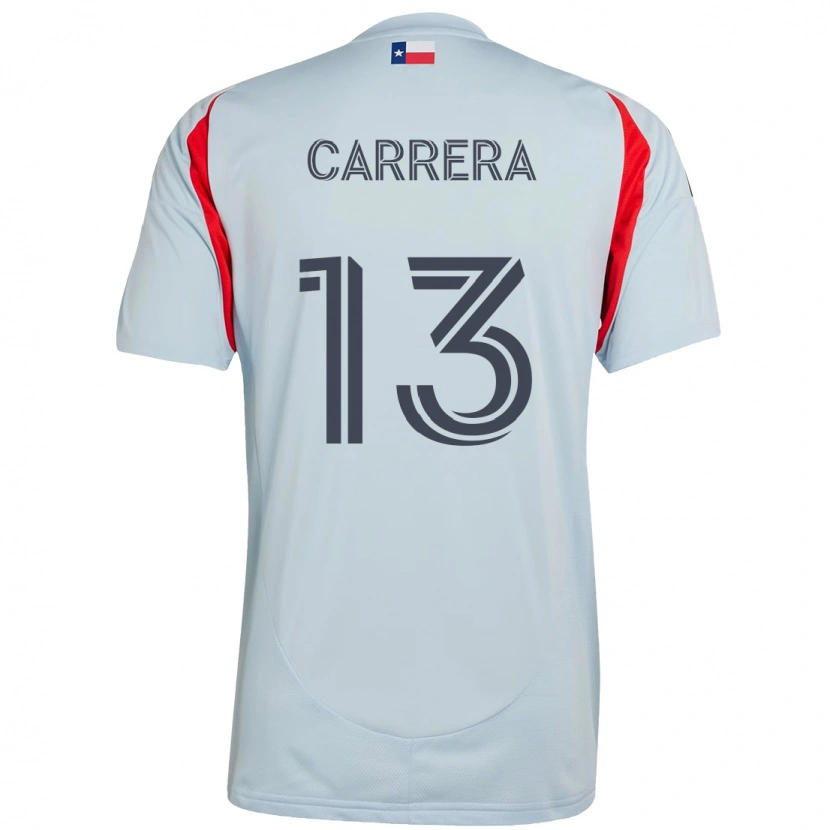 Danxen Donna Maglia Antonio Carrera #13 Azzurro Chiaro Rosso Kit Gara Away 2025/26 Maglietta