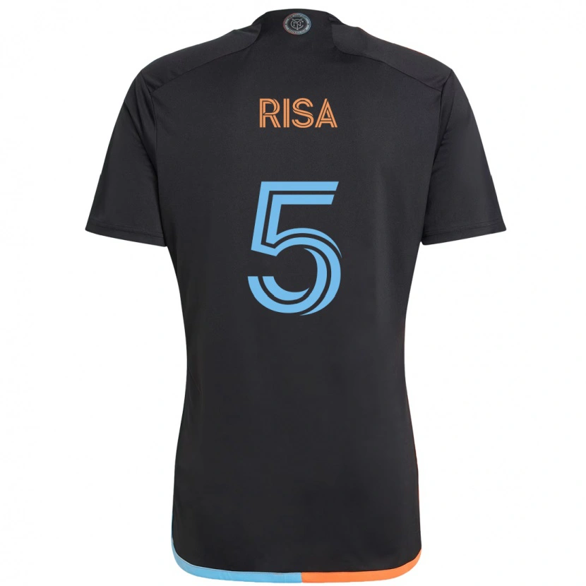 Danxen Donna Maglia Birk Risa #5 Nero Blu Arancione Kit Gara Away 2025/26 Maglietta