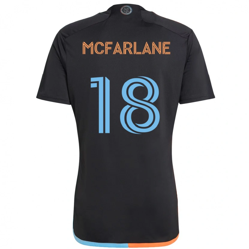 Danxen Donna Maglia Christian Mcfarlane #18 Nero Blu Arancione Kit Gara Away 2025/26 Maglietta