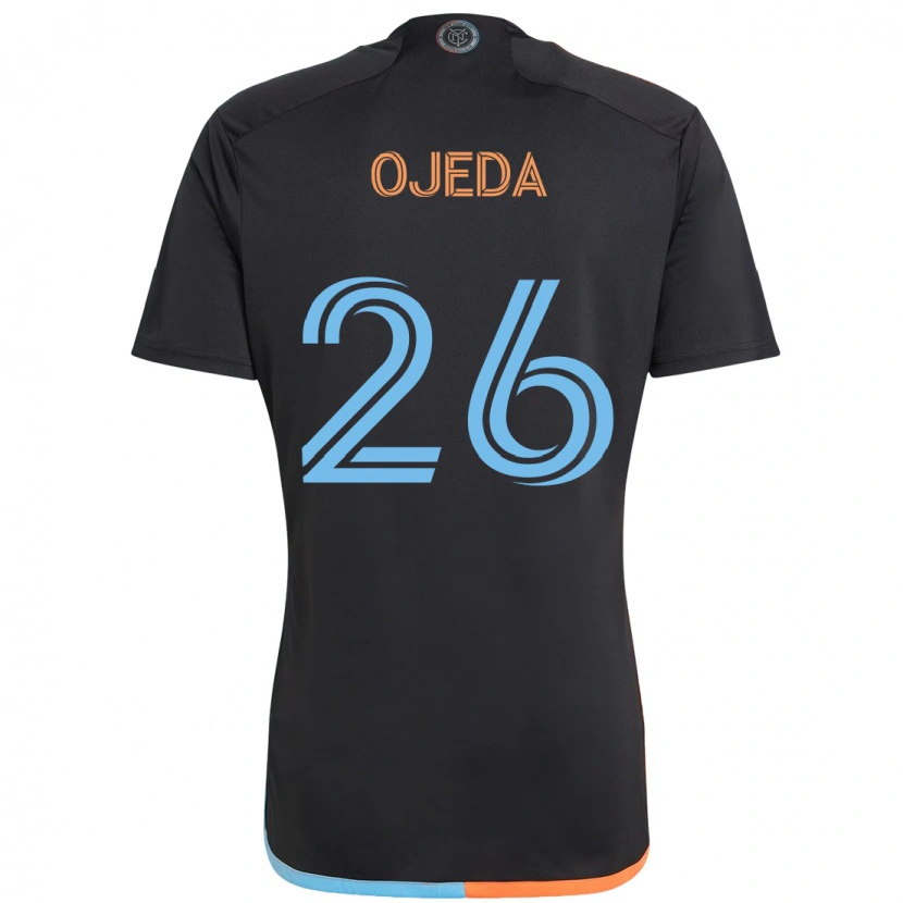 Danxen Donna Maglia Agustín Ojeda #26 Nero Blu Arancione Kit Gara Away 2025/26 Maglietta