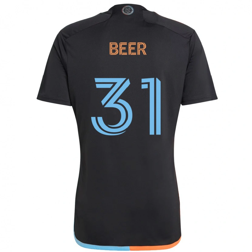 Danxen Donna Maglia Jack Beer #31 Nero Blu Arancione Kit Gara Away 2025/26 Maglietta