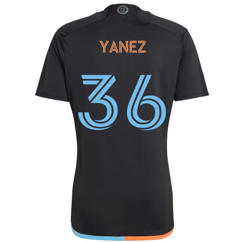 Danxen Donna Maglia Zidane Yañez #36 Nero Blu Arancione Kit Gara Away 2025/26 Maglietta