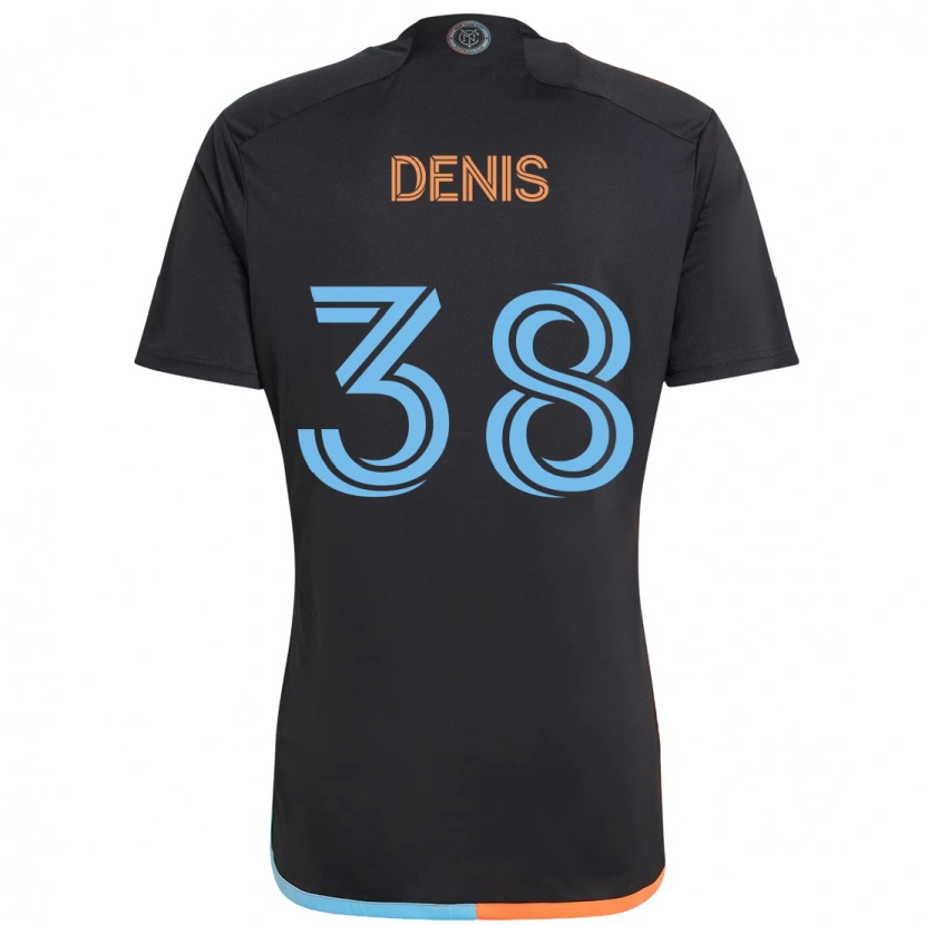 Danxen Donna Maglia John Denis #38 Nero Blu Arancione Kit Gara Away 2025/26 Maglietta