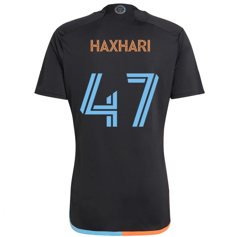 Danxen Donna Maglia Klevis Haxhari #47 Nero Blu Arancione Kit Gara Away 2025/26 Maglietta