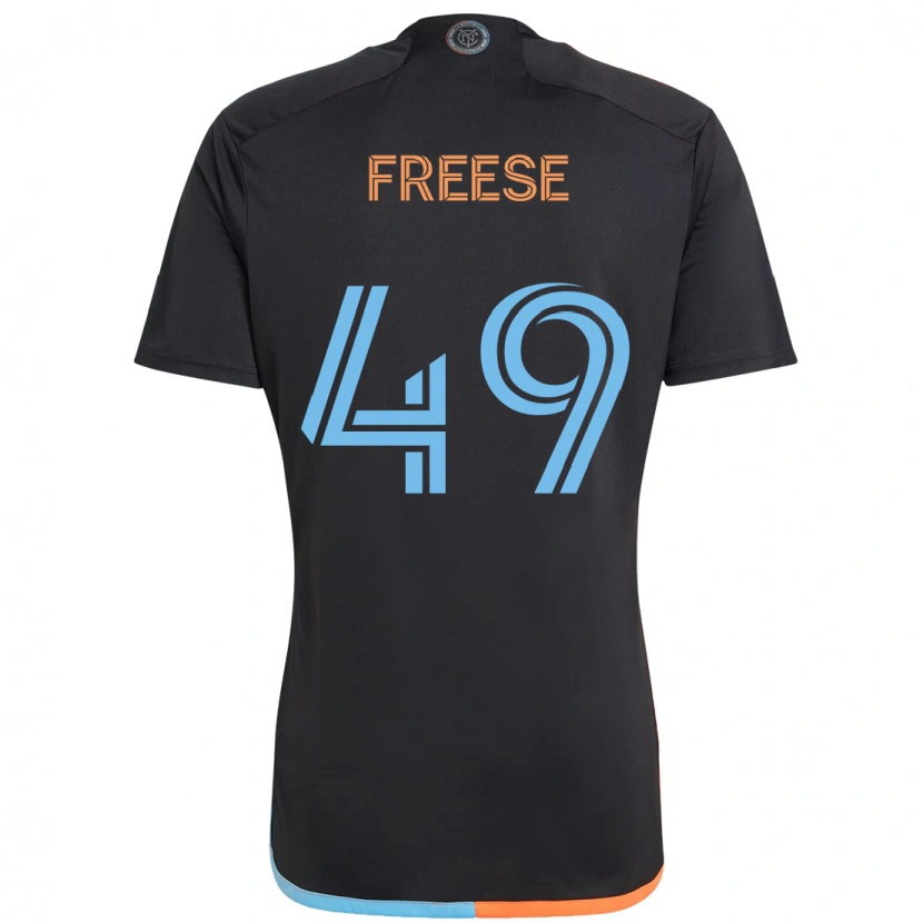 Danxen Donna Maglia Matt Freese #49 Nero Blu Arancione Kit Gara Away 2025/26 Maglietta