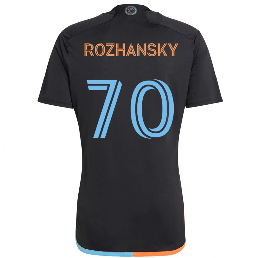 Danxen Donna Maglia Jake Rozhansky #70 Nero Blu Arancione Kit Gara Away 2025/26 Maglietta