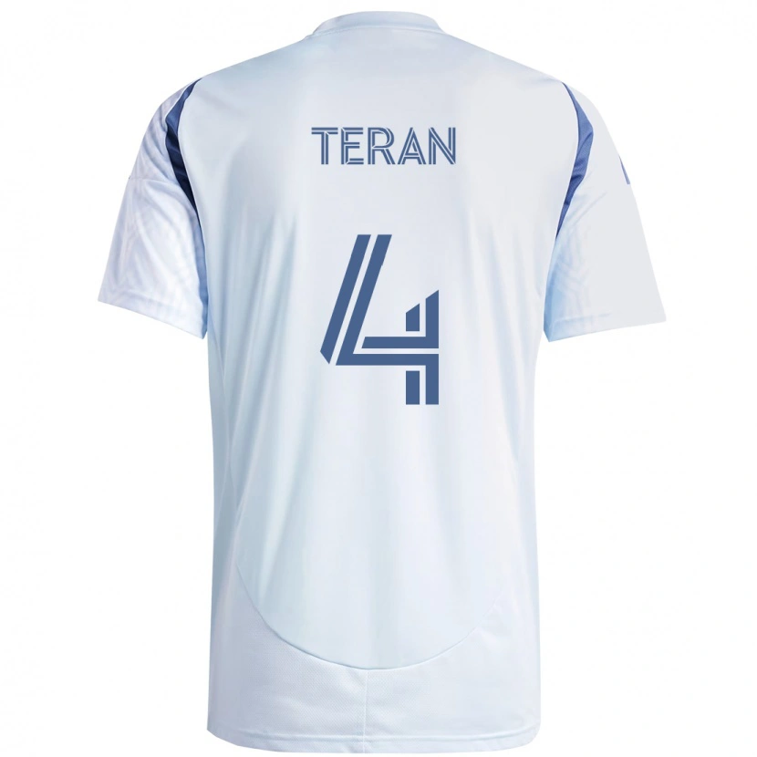 Danxen Donna Maglia Carlos Terán #4 Azzurro Cielo Chiaro Blu Kit Gara Away 2025/26 Maglietta