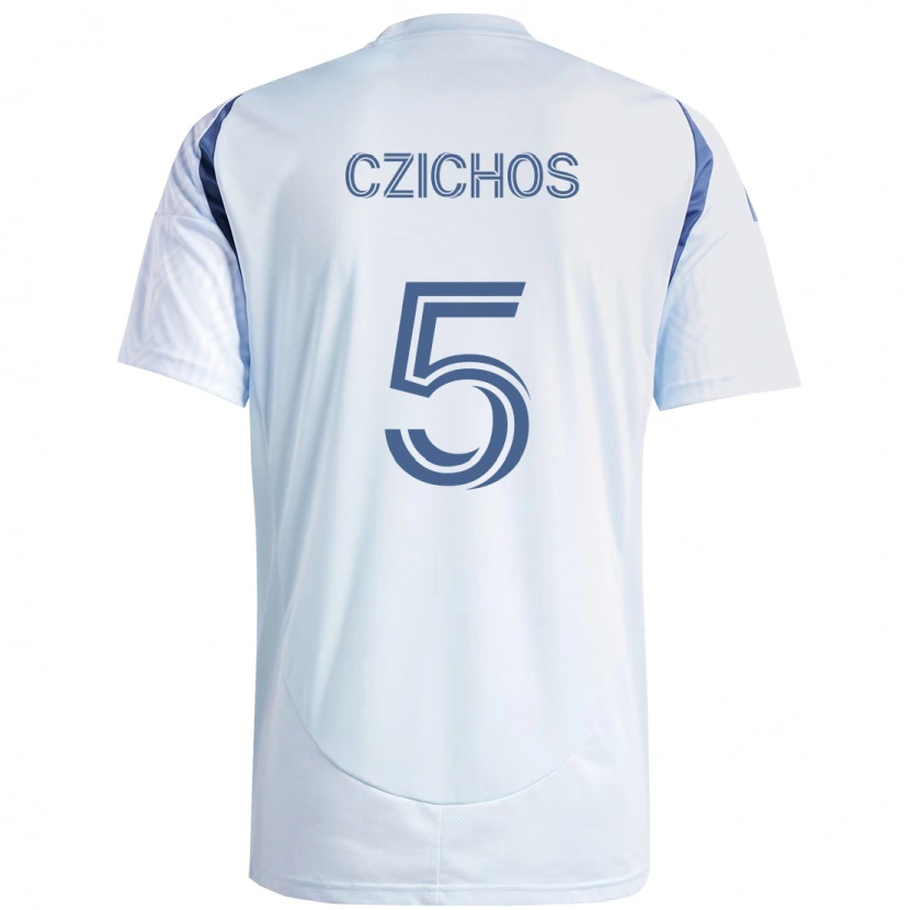 Danxen Donna Maglia Rafael Czichos #5 Azzurro Cielo Chiaro Blu Kit Gara Away 2025/26 Maglietta