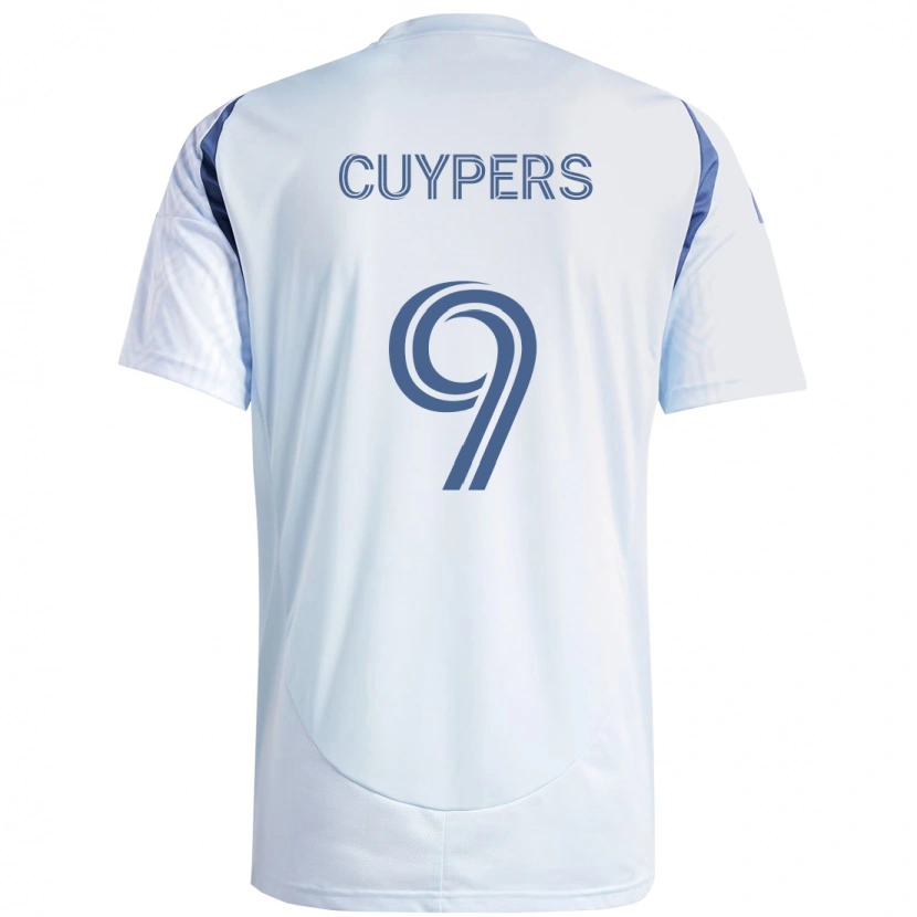 Danxen Donna Maglia Hugo Cuypers #9 Azzurro Cielo Chiaro Blu Kit Gara Away 2025/26 Maglietta