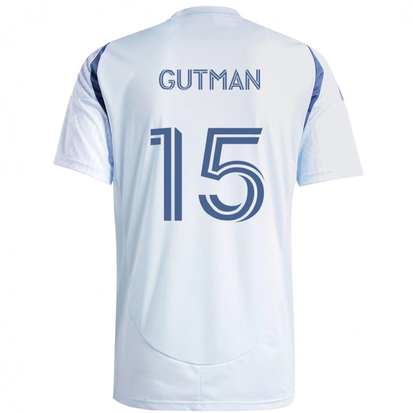 Danxen Donna Maglia Andrew Gutman #15 Azzurro Cielo Chiaro Blu Kit Gara Away 2025/26 Maglietta