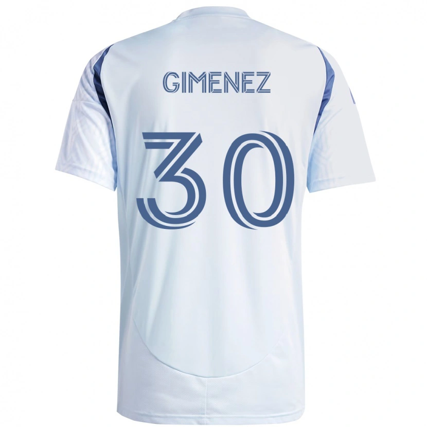 Danxen Donna Maglia Gastón Giménez #30 Azzurro Cielo Chiaro Blu Kit Gara Away 2025/26 Maglietta