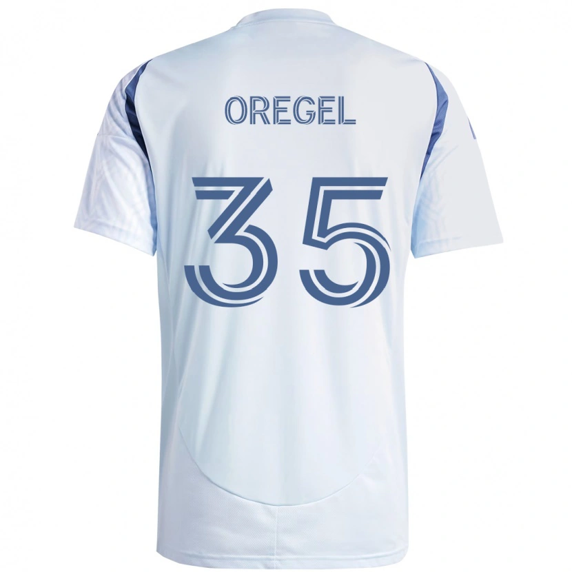 Danxen Donna Maglia Sergio Oregel #35 Azzurro Cielo Chiaro Blu Kit Gara Away 2025/26 Maglietta