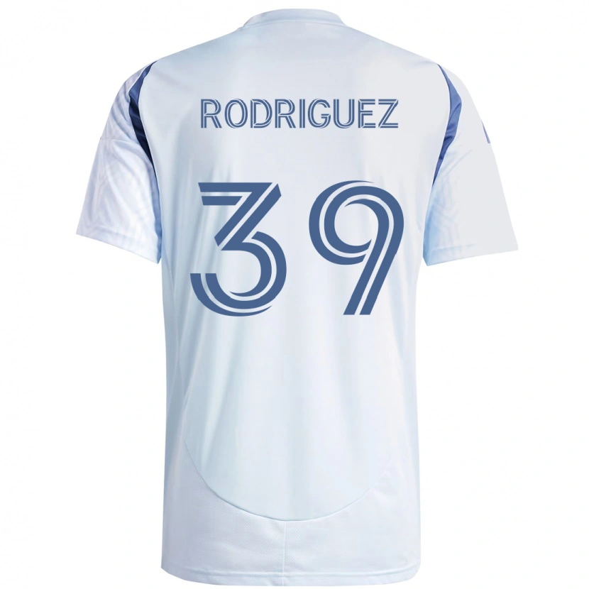 Danxen Donna Maglia Allan Rodriguez #39 Azzurro Cielo Chiaro Blu Kit Gara Away 2025/26 Maglietta