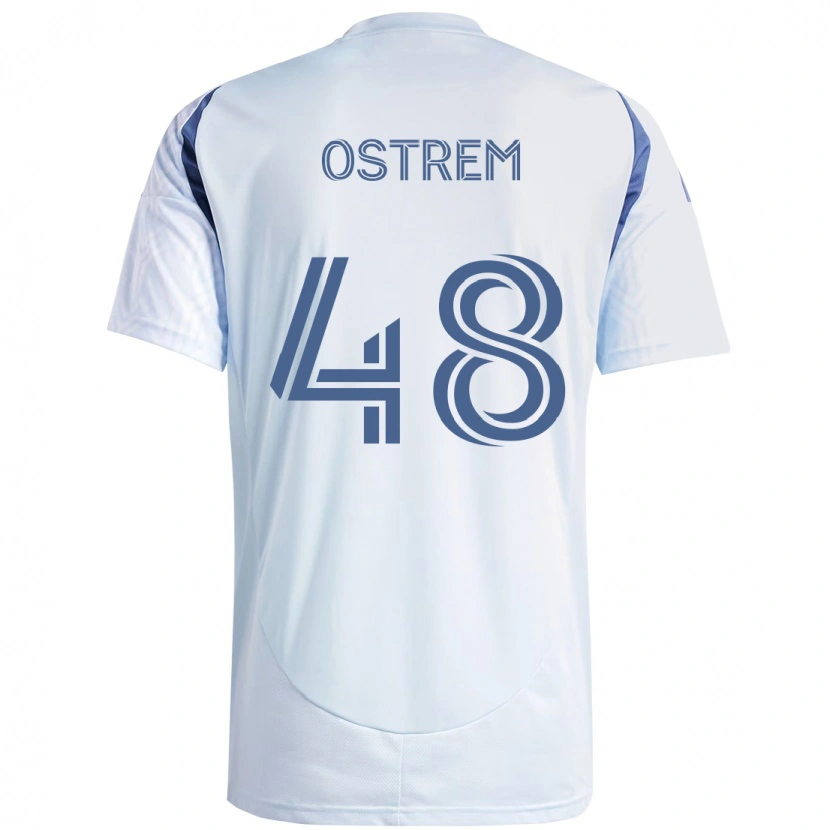 Danxen Donna Maglia Charlie Ostrem #48 Azzurro Cielo Chiaro Blu Kit Gara Away 2025/26 Maglietta