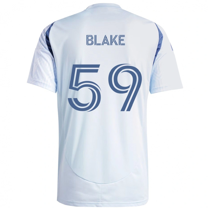 Danxen Donna Maglia Romain Blake #59 Azzurro Cielo Chiaro Blu Kit Gara Away 2025/26 Maglietta