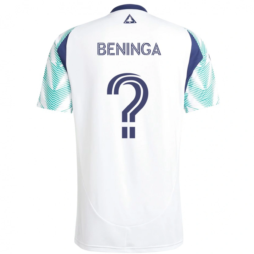 Danxen Donna Maglia Owen Beninga #0 Bianco Blu Kit Gara Away 2025/26 Maglietta