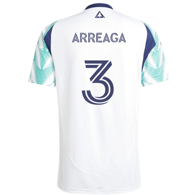 Danxen Donna Maglia Xavier Arreaga #3 Bianco Blu Kit Gara Away 2025/26 Maglietta
