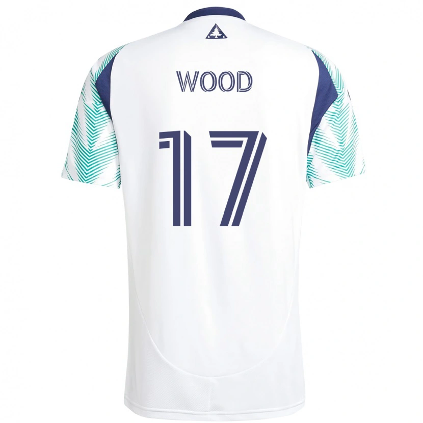 Danxen Donna Maglia Bobby Wood #17 Bianco Blu Kit Gara Away 2025/26 Maglietta