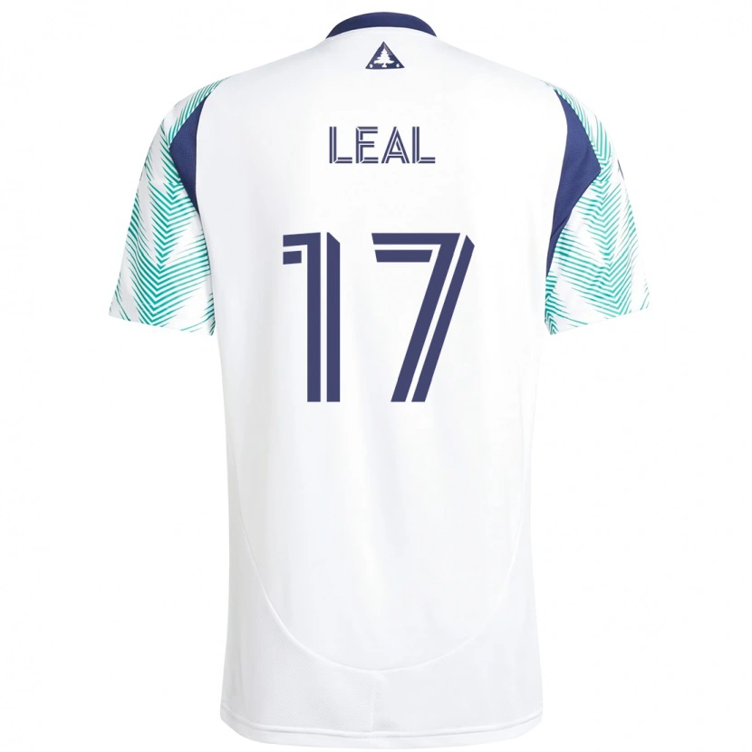 Danxen Donna Maglia Patrick Leal #17 Bianco Blu Kit Gara Away 2025/26 Maglietta