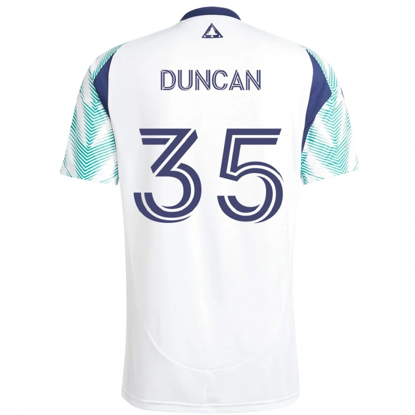 Danxen Donna Maglia Nakye Greenidge-Duncan #35 Bianco Blu Kit Gara Away 2025/26 Maglietta