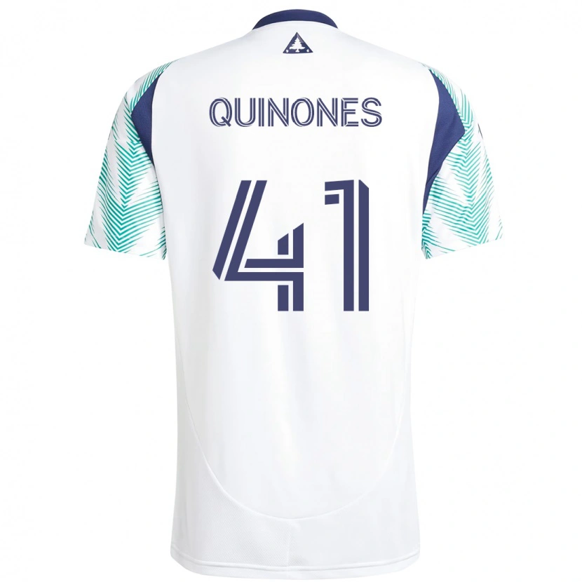Danxen Donna Maglia Colby Quiñónes #41 Bianco Blu Kit Gara Away 2025/26 Maglietta