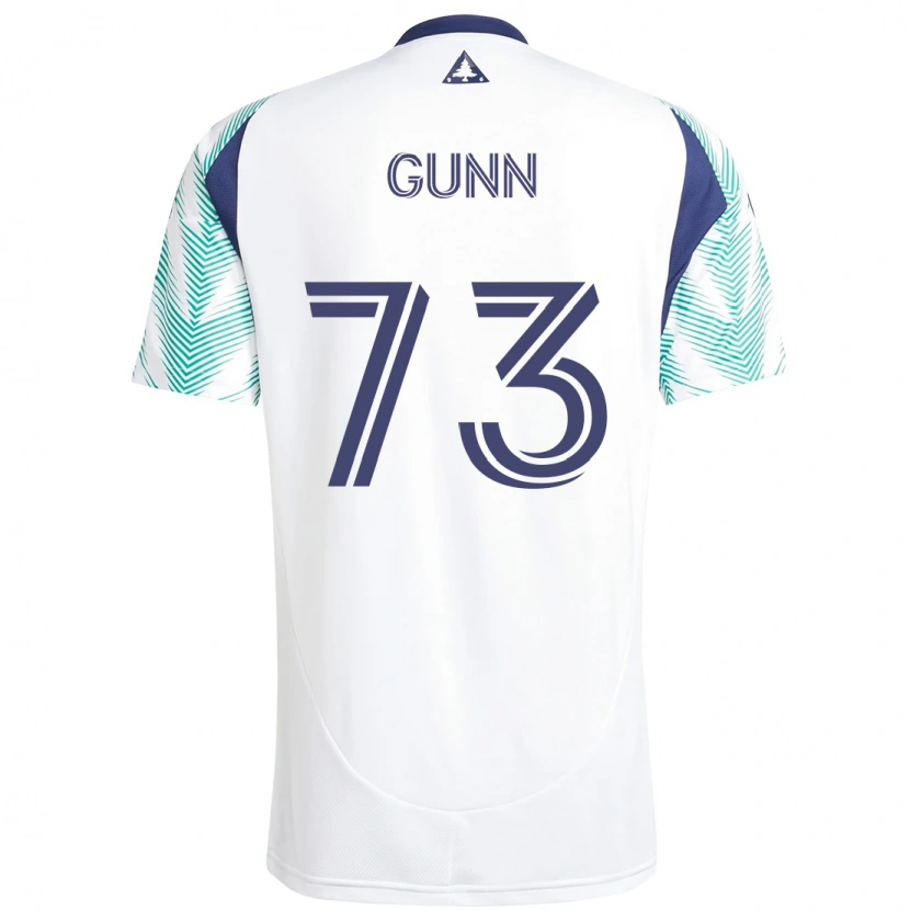 Danxen Donna Maglia Jd Gunn #73 Bianco Blu Kit Gara Away 2025/26 Maglietta