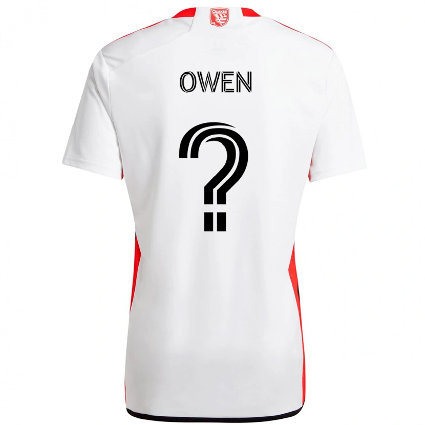 Danxen Donna Maglia Connor Owen #0 Bianco Rosso Kit Gara Away 2025/26 Maglietta