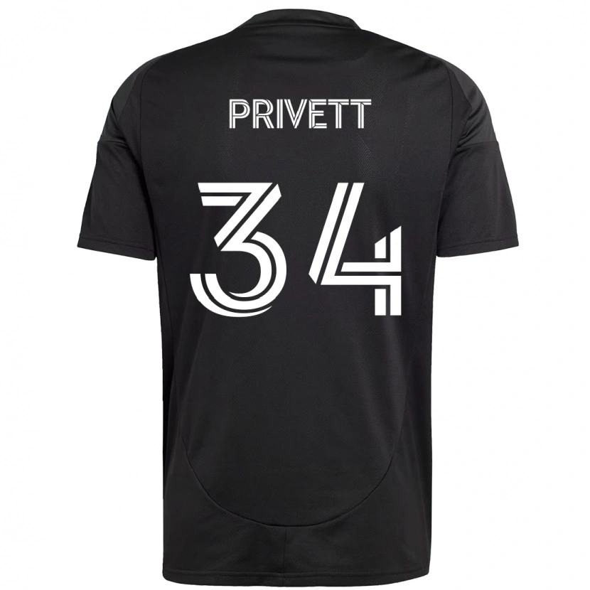 Danxen Donna Maglia Andrew Privett #34 Nero Bianco Kit Gara Away 2025/26 Maglietta