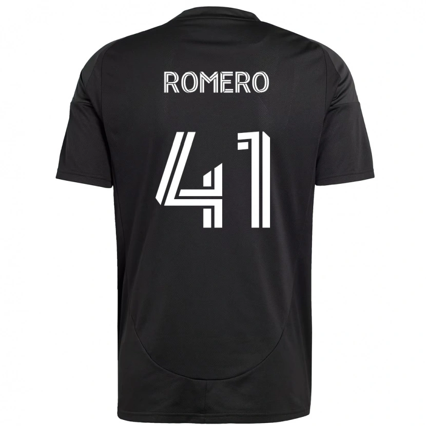 Danxen Donna Maglia Brian Romero #41 Nero Bianco Kit Gara Away 2025/26 Maglietta