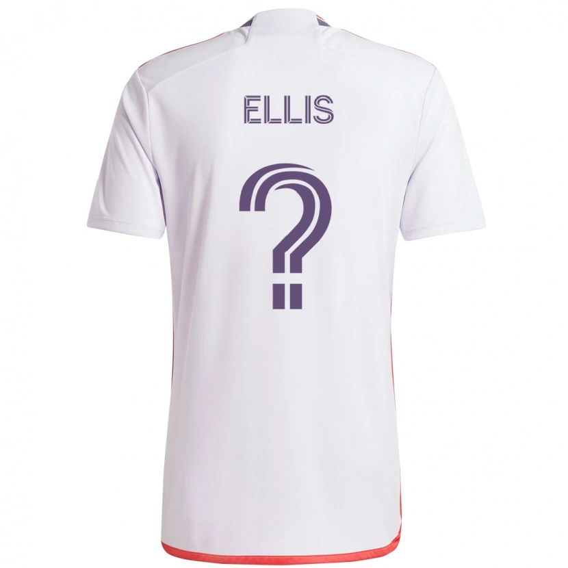 Danxen Donna Maglia Justin Ellis #0 Bianco Viola Kit Gara Away 2025/26 Maglietta