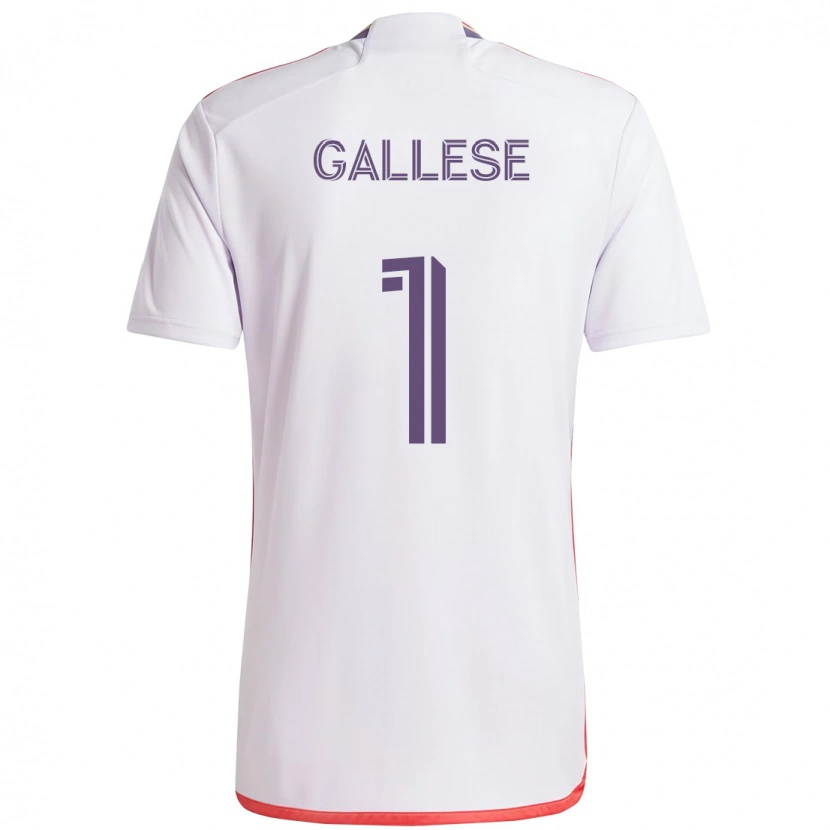 Danxen Donna Maglia Pedro Gallese #1 Bianco Viola Kit Gara Away 2025/26 Maglietta