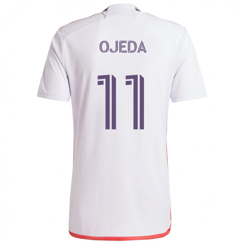 Danxen Donna Maglia Martín Ojeda #11 Bianco Viola Kit Gara Away 2025/26 Maglietta