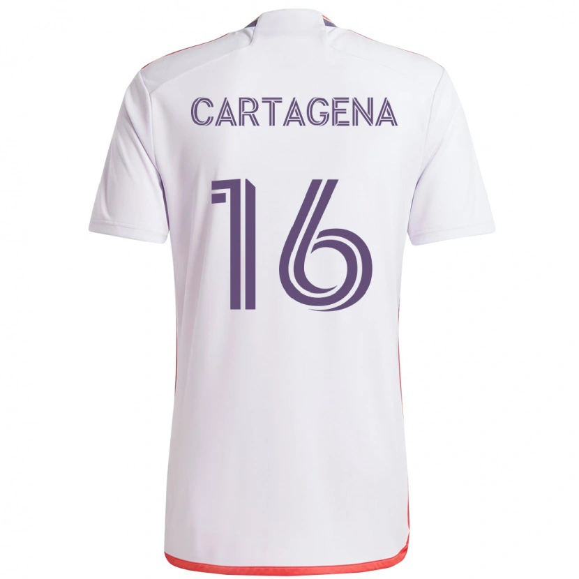 Danxen Donna Maglia Wilder Cartagena #16 Bianco Viola Kit Gara Away 2025/26 Maglietta