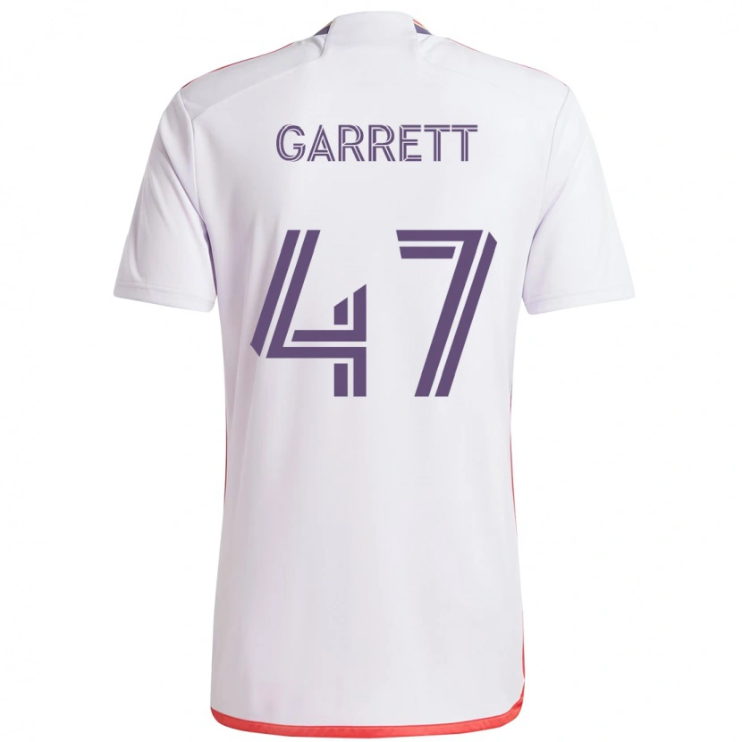 Danxen Donna Maglia Ian Garrett #47 Bianco Viola Kit Gara Away 2025/26 Maglietta