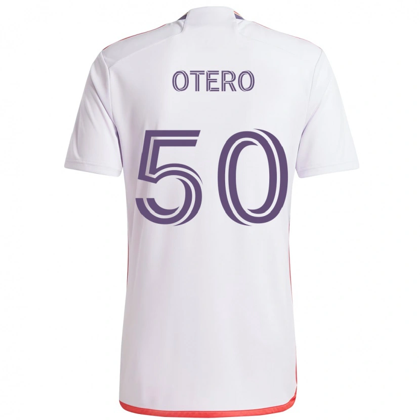Danxen Donna Maglia Javier Otero #50 Bianco Viola Kit Gara Away 2025/26 Maglietta