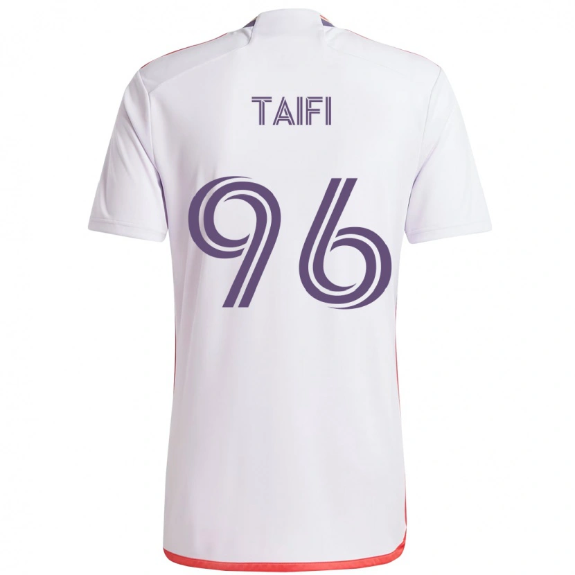 Danxen Donna Maglia Zakaria Taifi #96 Bianco Viola Kit Gara Away 2025/26 Maglietta
