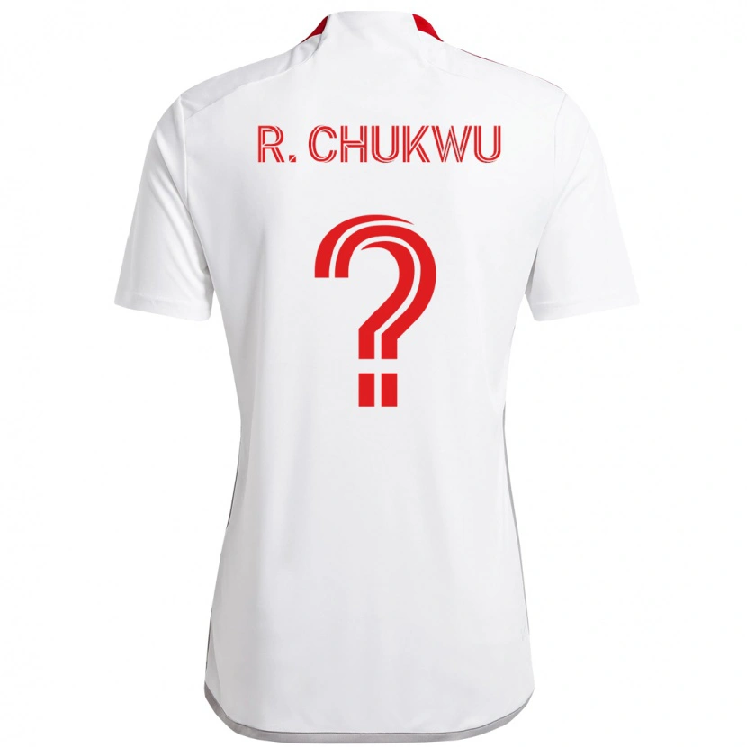 Danxen Donna Maglia Richard Chukwu #0 Bianco Rosso Kit Gara Away 2025/26 Maglietta