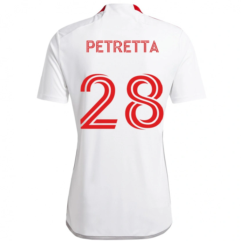 Danxen Donna Maglia Raoul Petretta #28 Bianco Rosso Kit Gara Away 2025/26 Maglietta