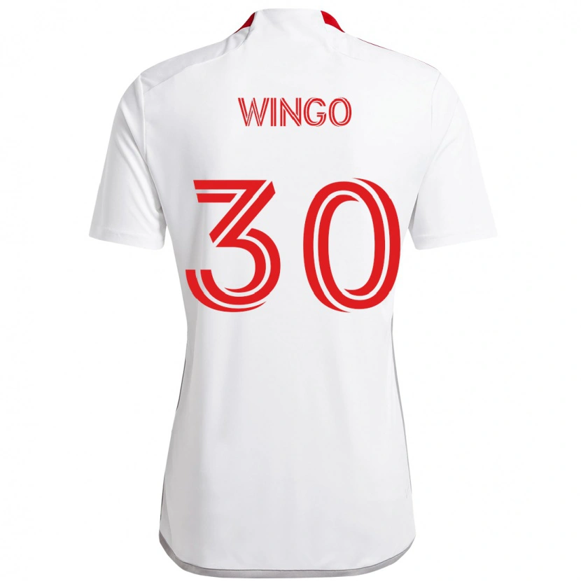 Danxen Donna Maglia Henry Wingo #30 Bianco Rosso Kit Gara Away 2025/26 Maglietta